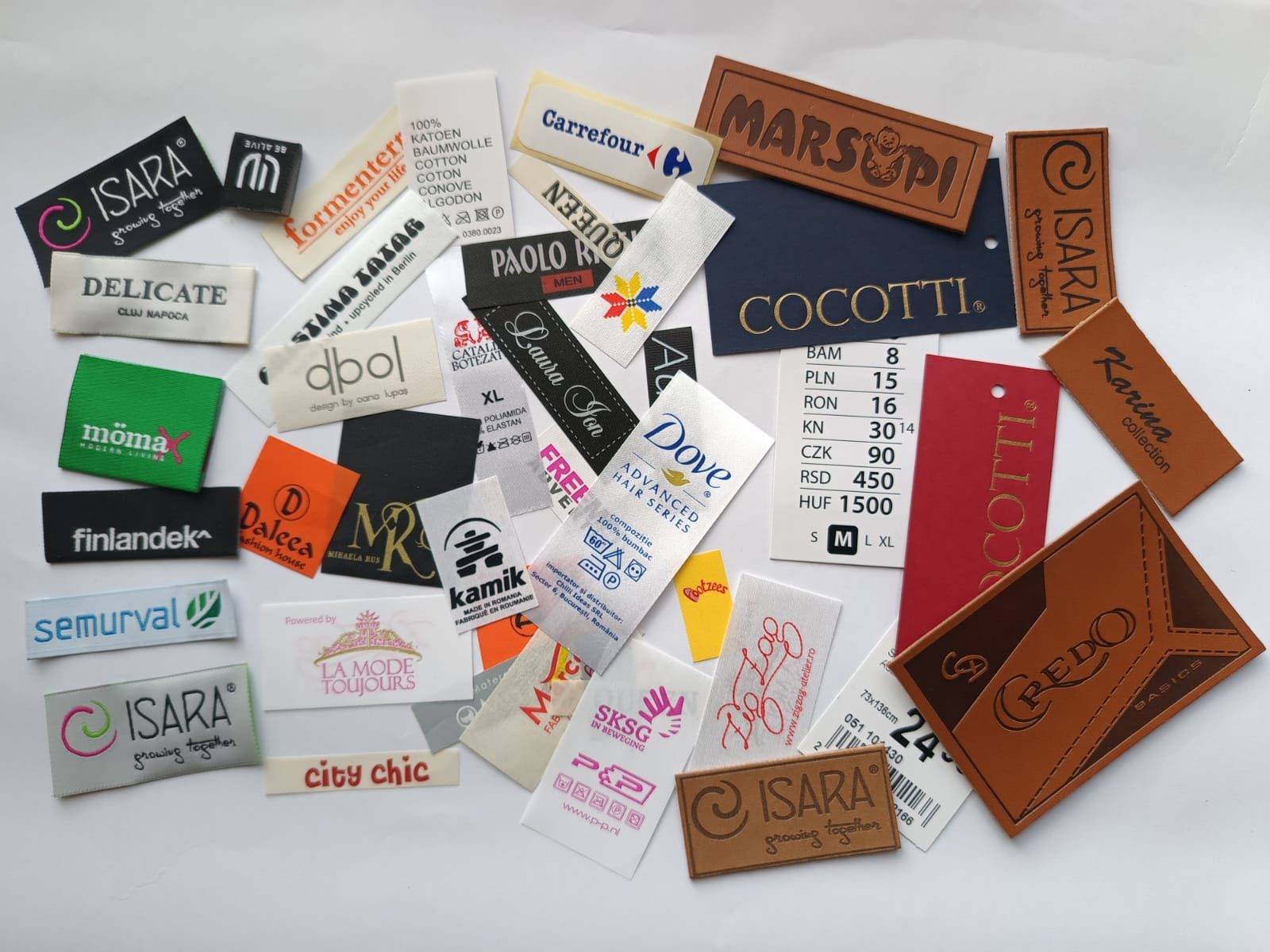 Etichete textile realizate în atelierul Etichett Prod